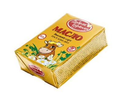 Масло сладко-сливочное Крестьянское ГОСТ 72,5% Добрая Бурёнка 180г фольга — купить оптом