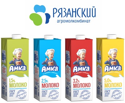 Молоко ультрапастеризованное Амка 1,5%, 2,5%, 3,2% и 5% TBA Edge 975 г срок 365 дней — оптом