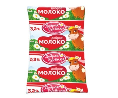 Молоко ультрапастеризованное Добрая Бурёнка 3,2% TFA 900 г — оптом