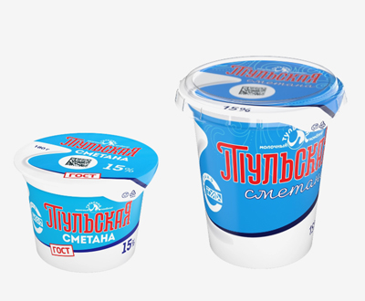 Сметана Тульская 15% стакан 180г и 300г — купить оптом в Московской, Рязанской, Тульской области