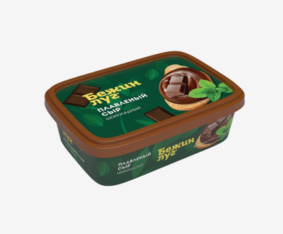 Сыр плавленый «Бежин луг» шоколадный 200 г оптом — дистрибьютор, Московская и Тульская области