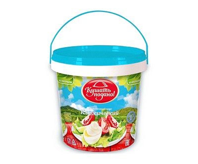 Майонез Кушать подано 850г ведро 67% жирность — оптовые поставки дистрибьютор