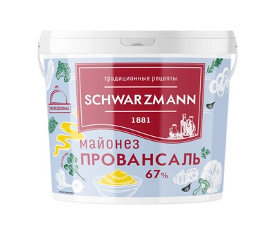 Майонез весовой ШВАРЦМАН 67% ведро 10 л оптом дистрибьютор Дмитров