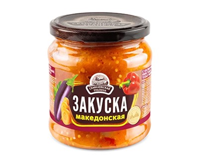 Закуска Македонская 460 г — Семилукская трапеза, баклажаны с перцем оптом