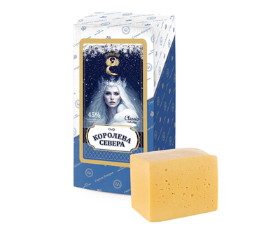 Сыр Королева Севера 45% брус 4кг — с ароматом пломбира, оптовая поставка