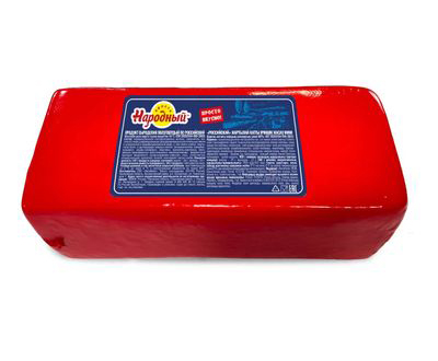 Сырный продукт Российский Простонародный 50% ВитаМилк брус 2,5кг — оптом с доставкой