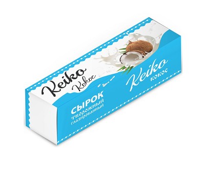 Сырок глазированный Кейко кокос белая глазурь 40г коробочка — оптом дистрибьютор