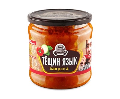 Закуска Тёщин язык 460 г — Семилукская трапеза, кабачок с перцем оптом