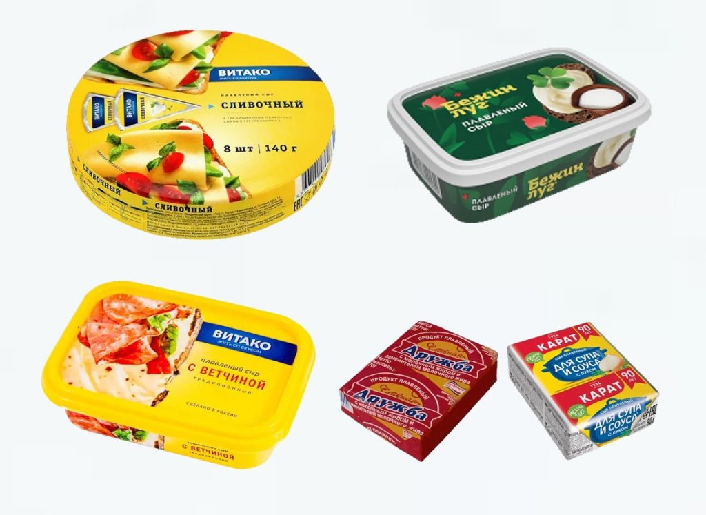Сыры творожные и плавленые оптом — порционные