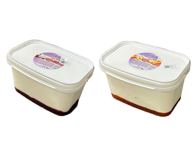 Десерты сметанные весовые Сытый кот ведро 3 кг — клубника, вишня, малина, киви — оптом, дистрибьютор