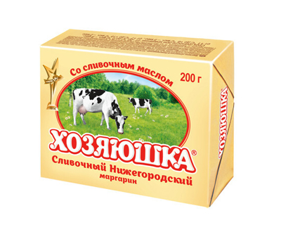 Маргарин Хозяюшка сливочный 60% 200г фольга — для выпечки оптом