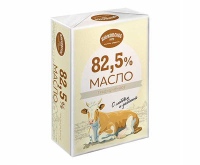 Масло сладко-сливочное Традиционное 82,5% Внуковское 180г фольга — дистрибьютор оптом