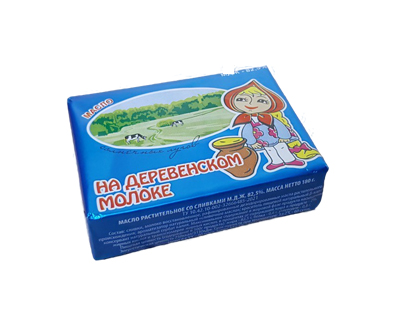 Спред растительно-сливочный Вологодское деревенское 82,5% ЛИГА 180г — оптом