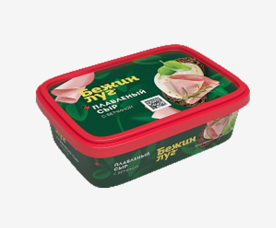 Сыр плавленый «Бежин луг» с ветчиной 200г оптом — дистрибьютор в Рязанской области