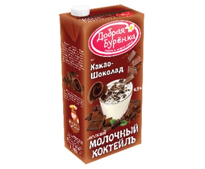 Молочный коктейль Добрая Буренка Какао-шоколад 950г ТБА — купить оптом в Московской, Рязанской, Тульской областях