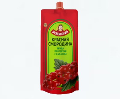 Красная смородина протёртая с сахаром 280 г дой-пак — оптовые поставки дистрибьютор
