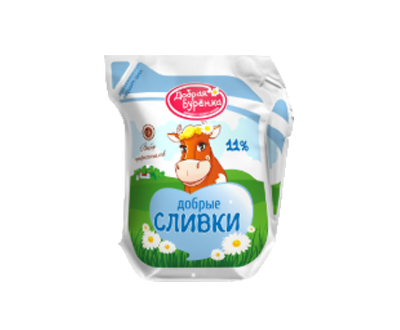 Сливки ультрапастеризованные Добрая Бурёнка 11% Ecolean кувшин 400г — оптом