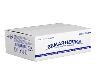 Спред весовой растительно-сливочный Земляночка 72,5% молочный жир 30% монолит 5 кг оптом дистрибьютор