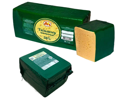 Сыр Тильзитер 50% брус 3,5кг и 1/2 бруса — полутвёрдый сыр оптом ЮКМП