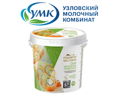 Творожный сыр Милетто ROLL CHEESE 3,3 кг весовой для суши и роллов оптом с доставкой по МО, Рязани, Туле