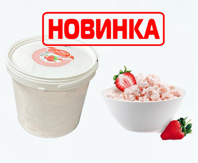 Творожная масса Сытый кот с клубникой 3 кг в ведре — купить оптом с доставкой