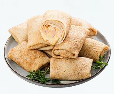 Блинчики с сыром и ветчиной Смоленский мастер замороженные оптом, 5 кг