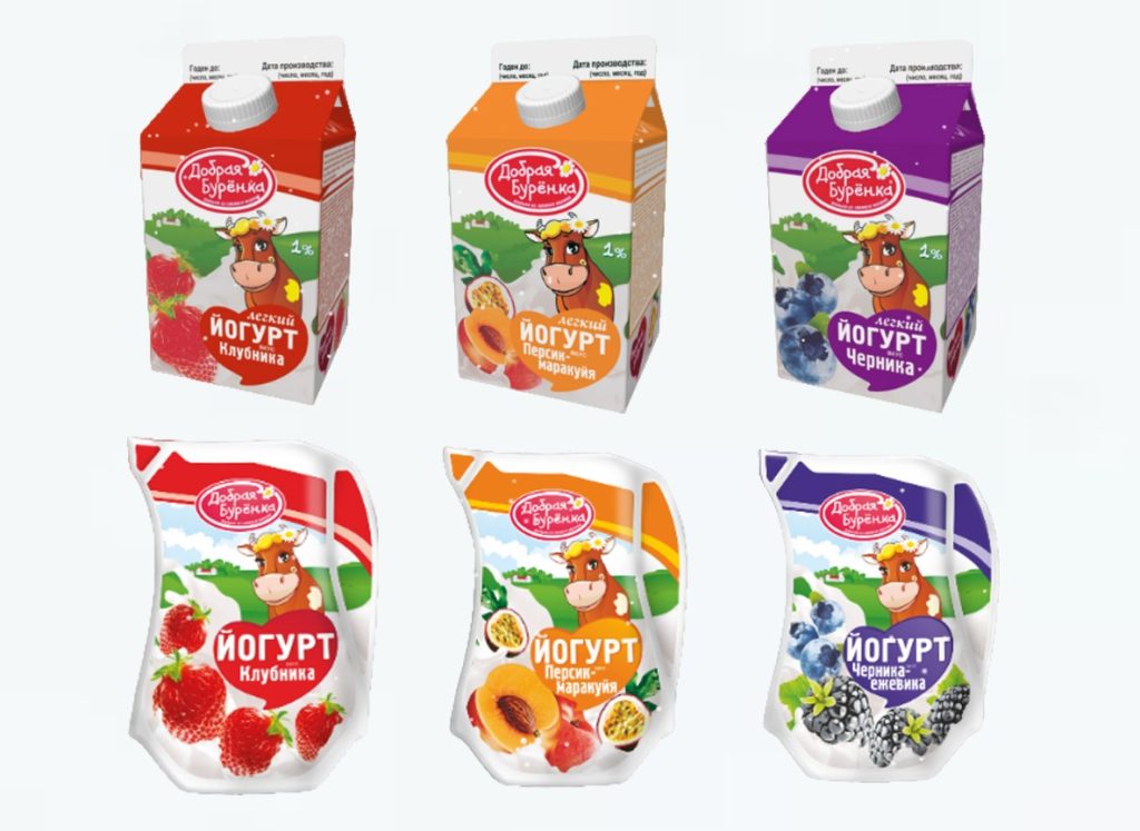 Йогурты «Добрая Бурёнка» оптом — официальный дистрибьютор в МО, Рязанской и Тульской областях