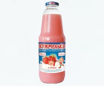 Молочно-соковый коктейль Кржмелька Клубника 1030г стекло-бутылка — оптовый дистрибьютор