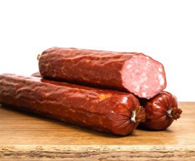 Колбаса Браун варёно-копчёная Емельянов оптом, высокобелковая вакуум