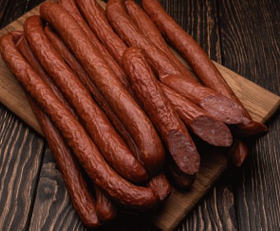 Колбаски Парижские варёно-копчёные Емельянов оптом, вакуум дистрибьютор