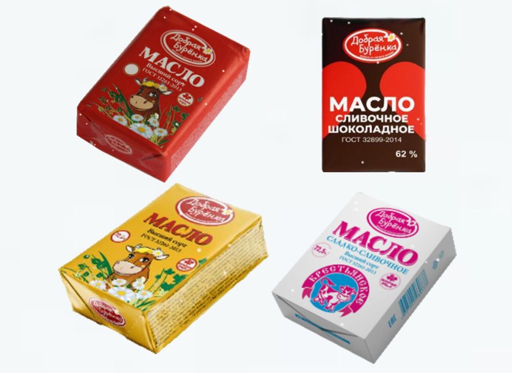 Масло сливочное «Добрая Бурёнка» оптом — официальный дистрибьютор в Московской Рязанской и Тульской области