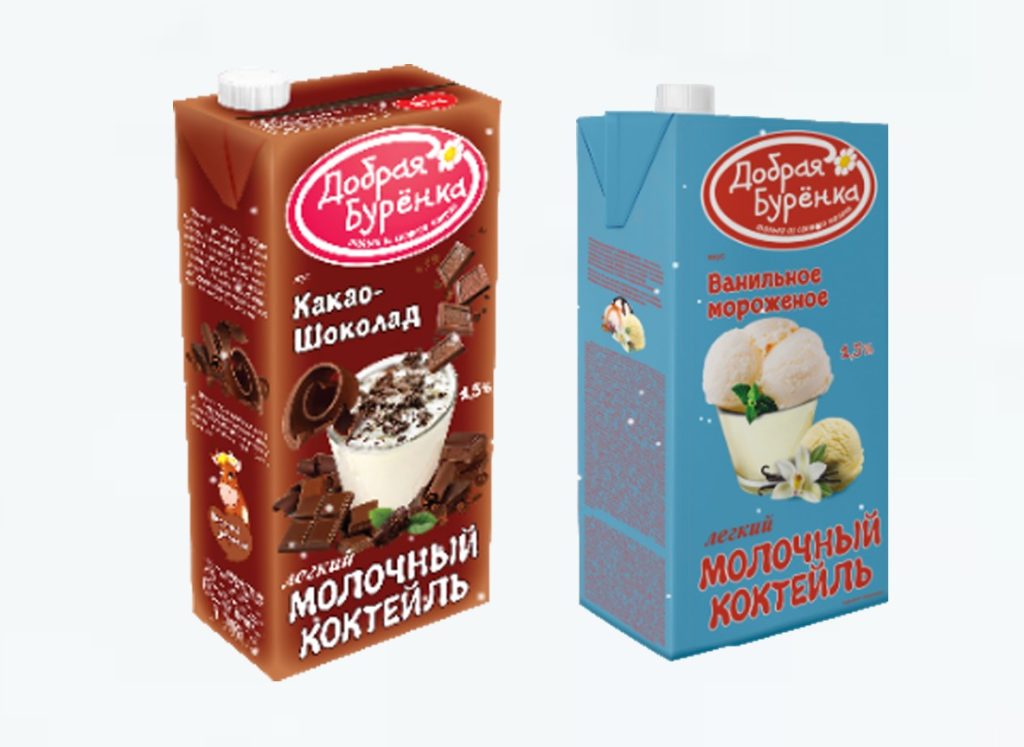 Молочные коктейли «Добрая Бурёнка» оптом — официальный дистрибьютор в МО, Рязанской и Тульской областях