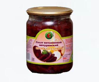 Салат витаминный из свёклы с луком 500 г — М-Конс, оптом