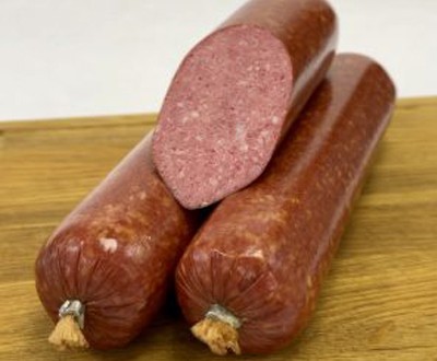 Сервелат Балканский варёно-копчёный Емельянов оптом, вакуумная упаковка