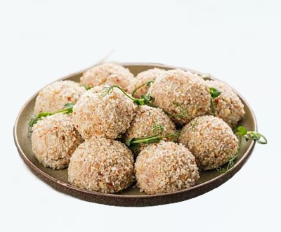 Шарики куриные замороженные Смоленский мастер оптом, мясо куриное с рисом, фасовка 5 кг