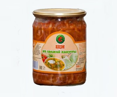 Щи из свежей капусты консервированные оптом — М-КОНС, 500г СКО