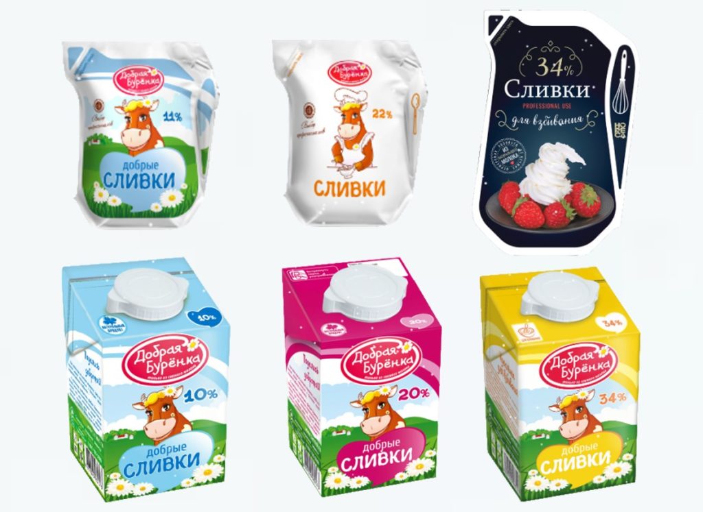 Сливки «Добрая Бурёнка» оптом — официальный дистрибьютор в Московской, Рязанской и Тульской областях
