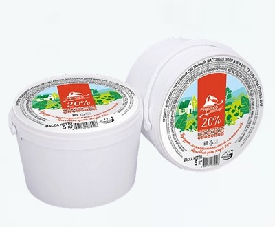 Сметанный продукт Крынка Землянская 20% ведро 5 кг весовой оптом