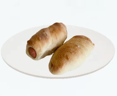 Сосиски в тесте готовые замороженные Морозофф оптом, фасовка 5 кг