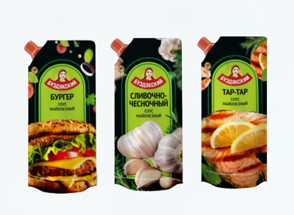 Соусы Буздякского КК оптом — Тартар, Бургер, Сырный, Сливочно-чесночный, Терияки, Кисло-сладкий 190г