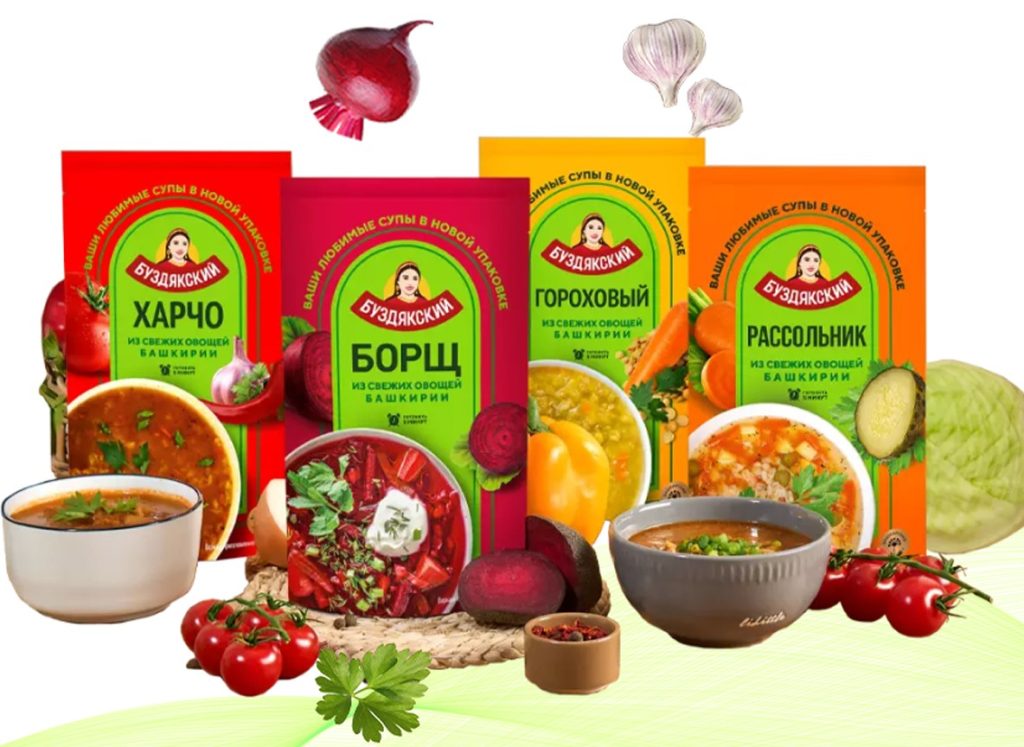 Консервированные супы Буздякского КК в дой-пак оптом — борщ, гороховый, рассольник
