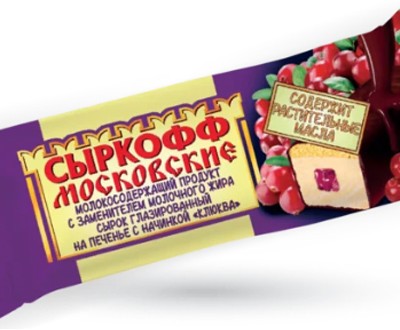Сырок Сыркофф на печенье с начинкой клюква ЗМЖ 40г — оптом дистрибьютор
