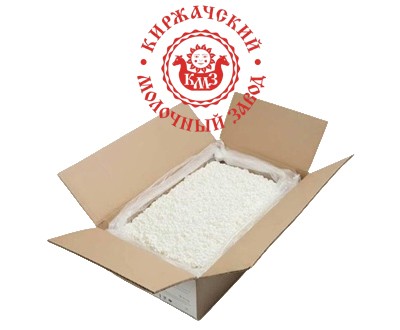 Творог весовой Киржачский молочный завод 9% ГОСТ гофрокороб 3 кг оптом