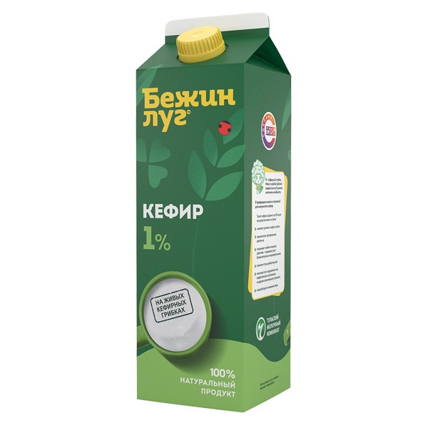 Кефир Бежин луг 1% 900 г — оптом