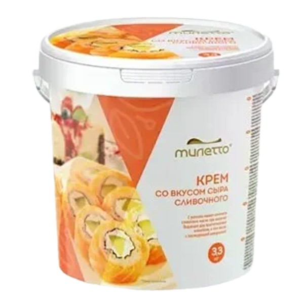 Крем со вкусом сыра сливочного Милетто УМК 3,3 кг — оптом