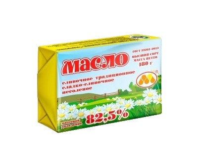Масло сливочное Традиционное 82,5% ЮКМП 180г фольга — купить оптом