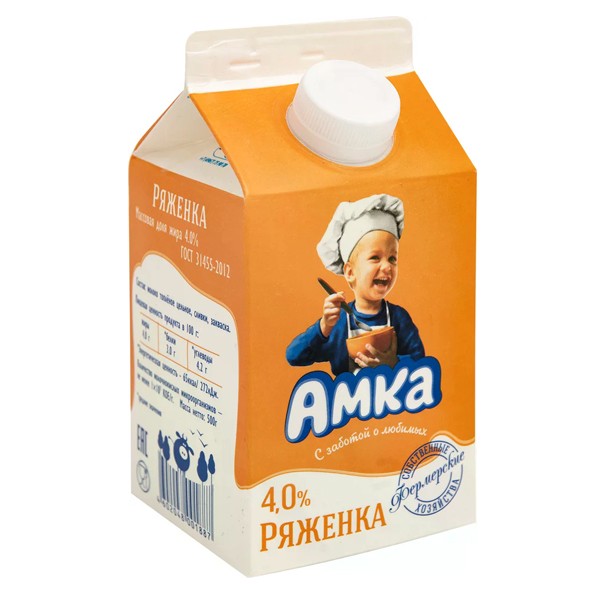 Ряженка Амка 4% 500 г — оптом