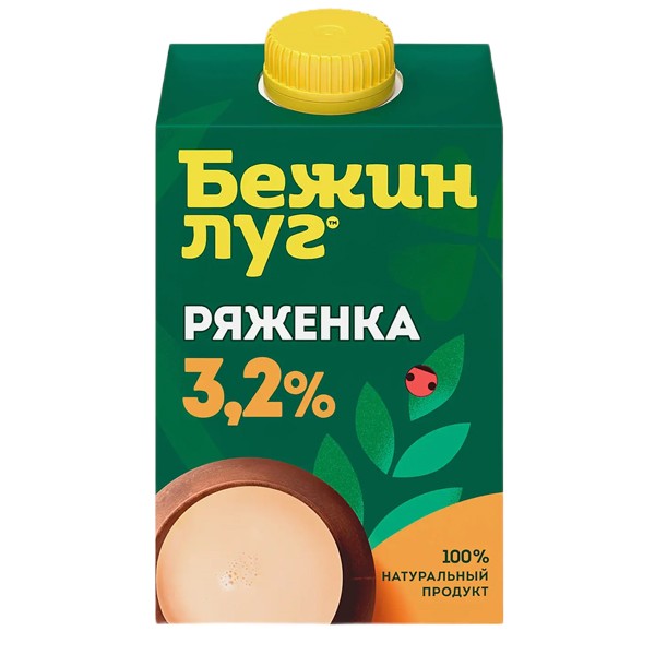 Ряженка Бежин луг 3,2% 500 г — оптом