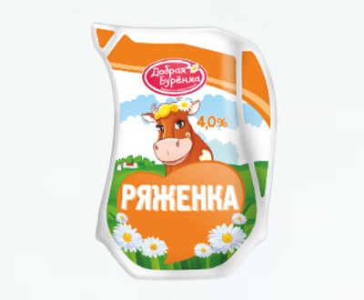 Ряженка Добрая Буренка 4% 900 г кувшин — оптом, официальный дистрибьютор