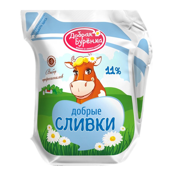 Сливки ультрапастеризованные Добрая Бурёнка 11% 400 г — оптом